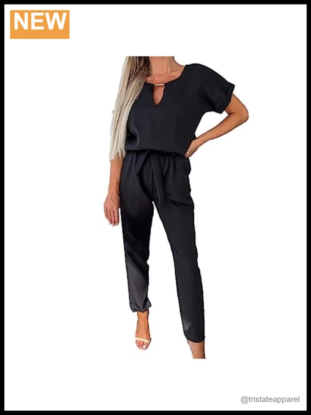 Women's Deep V Neck Short Sleeve Jumpsuit Wide Leg Romper Pockets